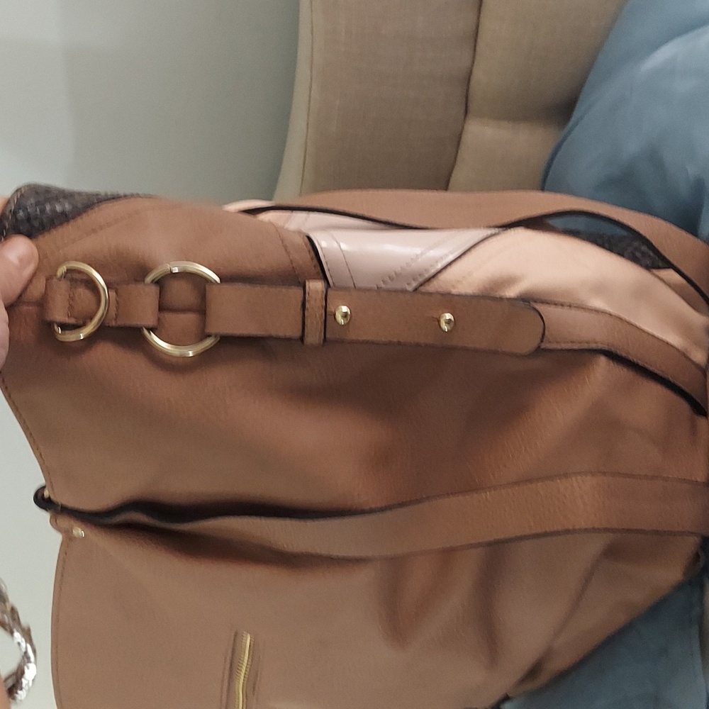 Big Buddha Large Patchwork Tote Shoulder Bag - image 8